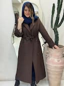 مانتو بارونی کجراه بلند آیهان