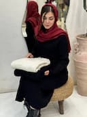 بافت یقه اسکی ماکسی 3986
