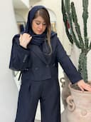 کت کراپ شلوار کمر پرچ دیا