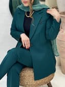 کت شلوار لمه دار آبنوس