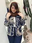 کت مزونی جین ترکیبی پریسا